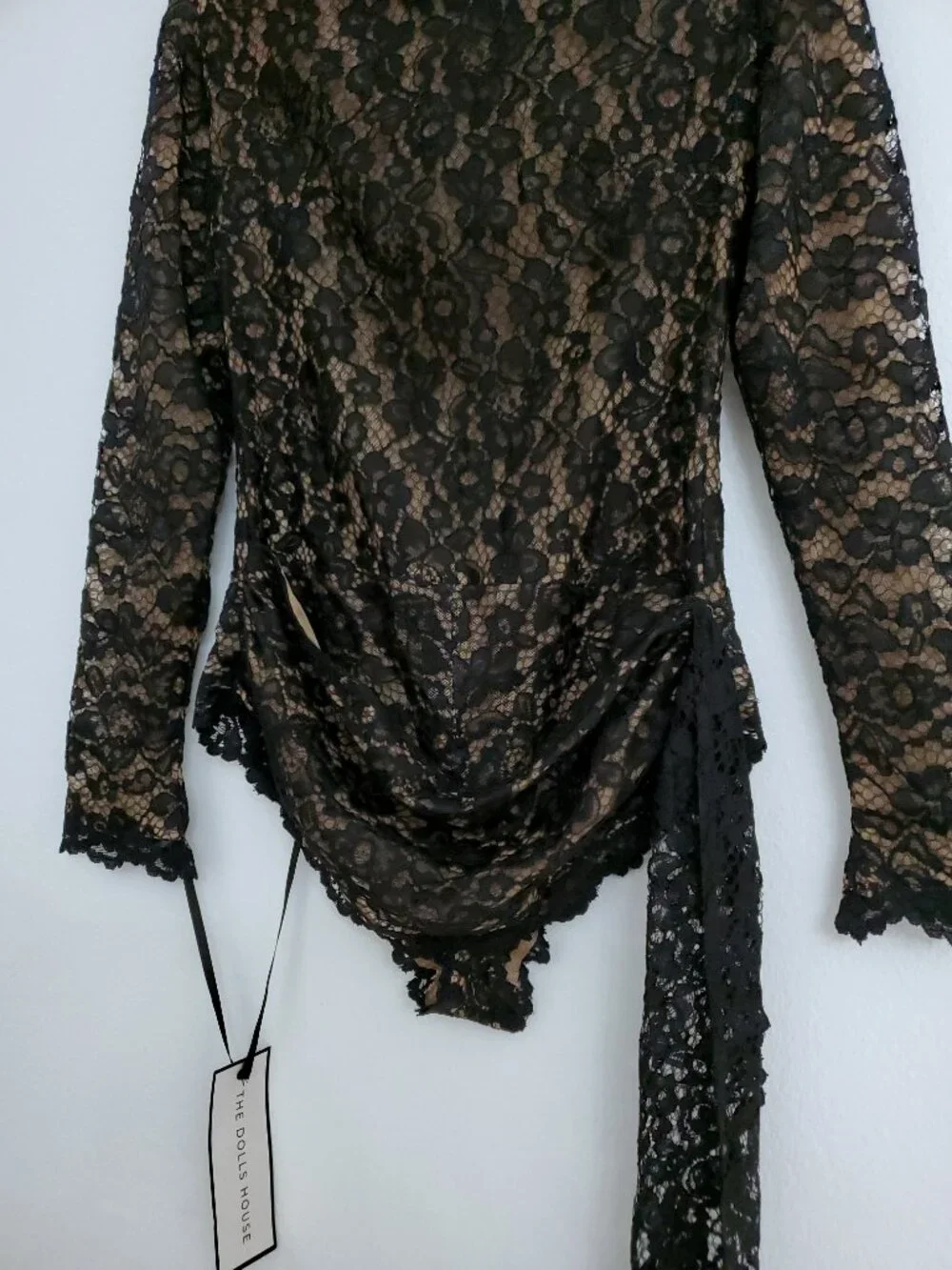 The Dolls House Flora Black Lace Romper Size Medium